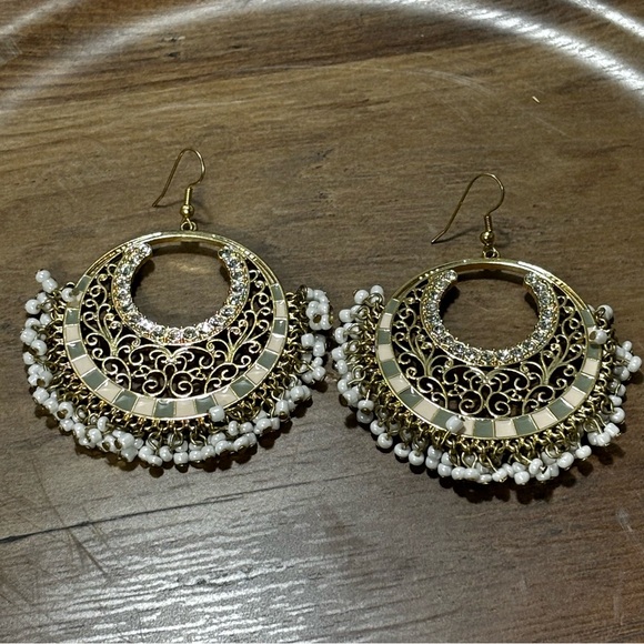 Fashion boho beaded pierced earrings - Picture 2 of 6